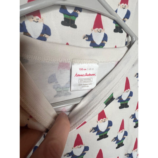 Hanna Andersson Size 150 (U.S. 12 ) - Holiday Gnomes Long Johns PJs pajamas