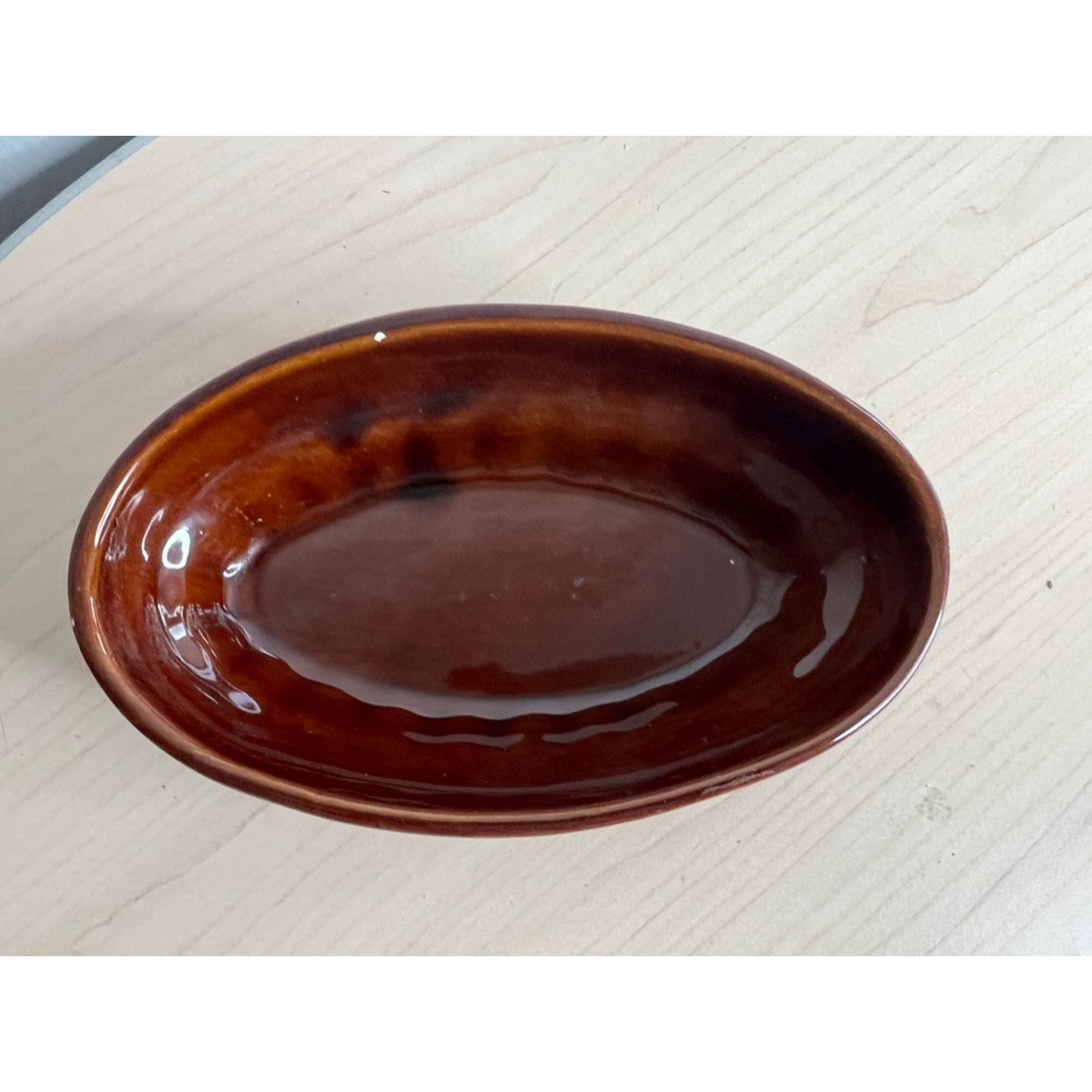 Vintage Haeger Brown Glaze Oval Planter Plants Succulent A129