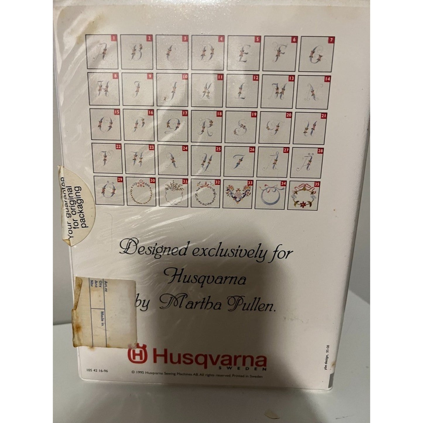 Husqvarna Viking Embroidery Card Programable Heirloom Alphabet #9
