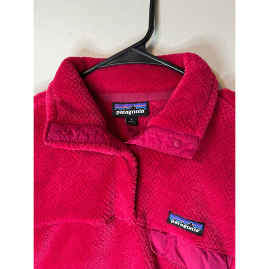 Patagonia Women’s Fleece Pink Size Small Snap Top Re- Tool Thermal Pro