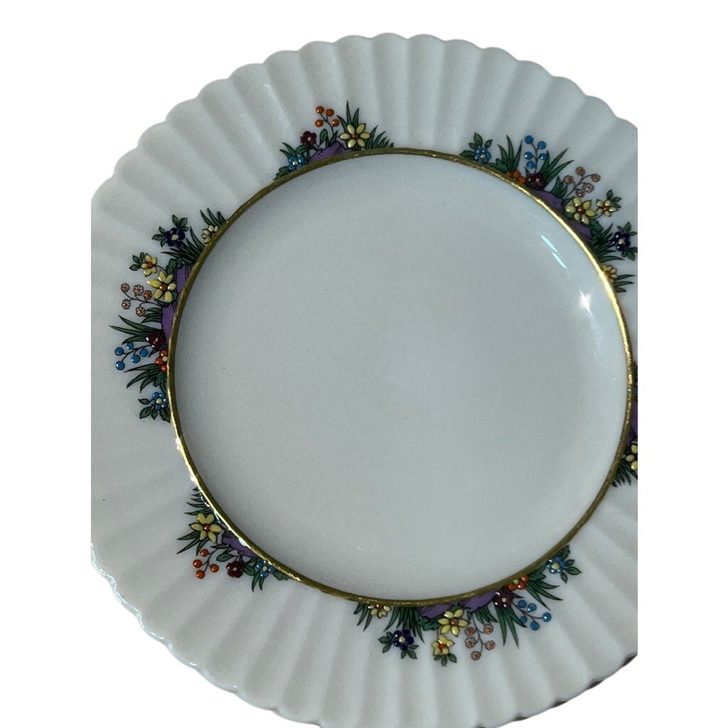 Lenox Rutledge Salad Plate Dessert Plate 6.25" Enameled Flowers / Set of 8