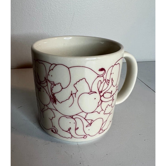 Vintage Coffee Mug Taylor & NG Elephant Orgy Japan Naughty Risque Too Funny