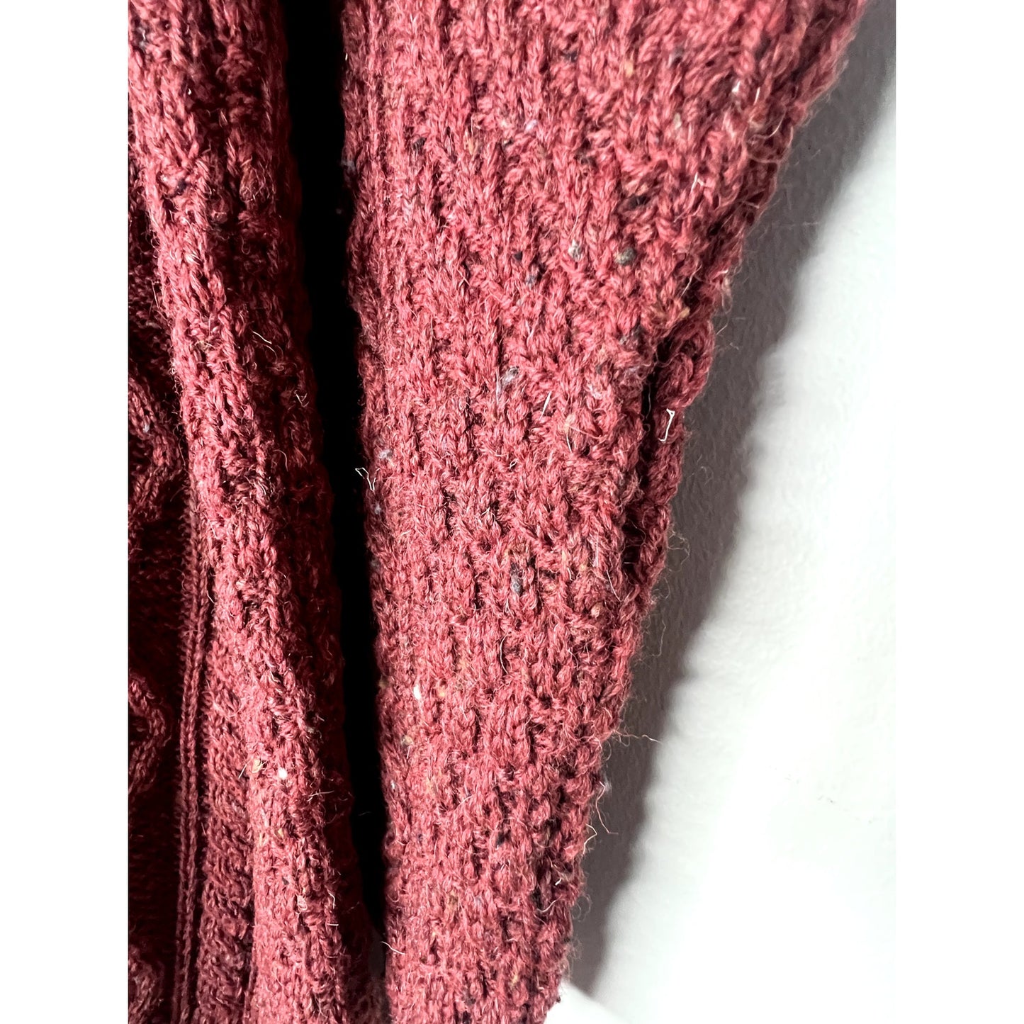 Kilronan Knitwear L Irish Cable Knit Merino Wool Cardigan Sweater Long Duster