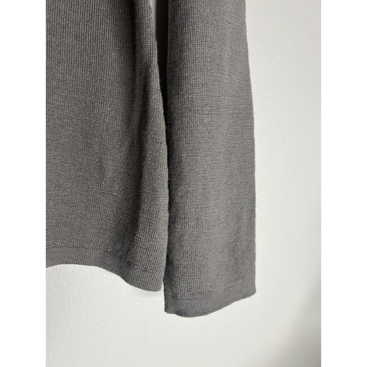 Henri Bendel Italy Extrafine Merino Wool Sweater Slate Gray Large
