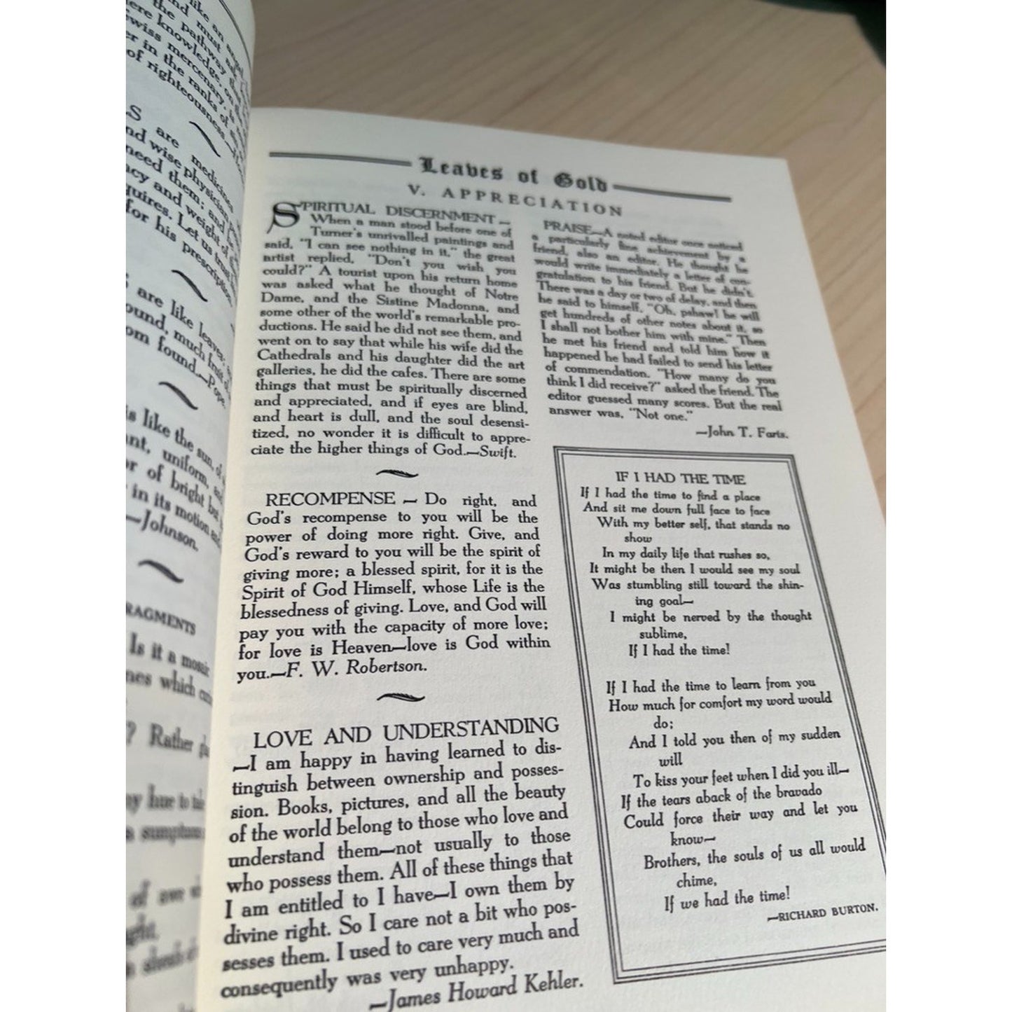 Vintage Leaves of Gold 1948 by Clyde Francis Lytle Beautiful Book Leather Bound