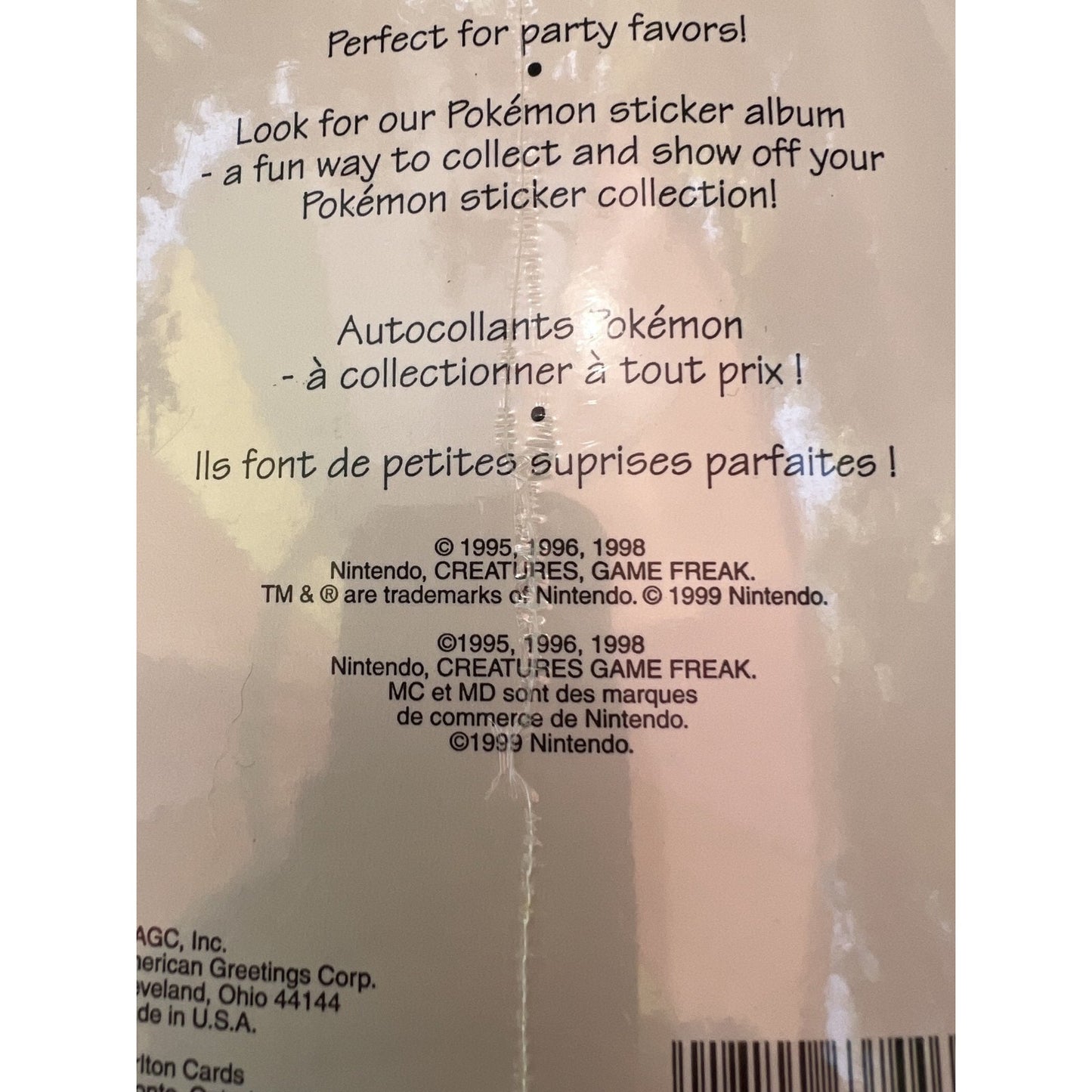1999 Vintage Pokemon Stickers Sealed New 2 Sheets: pikachu, ash,misty