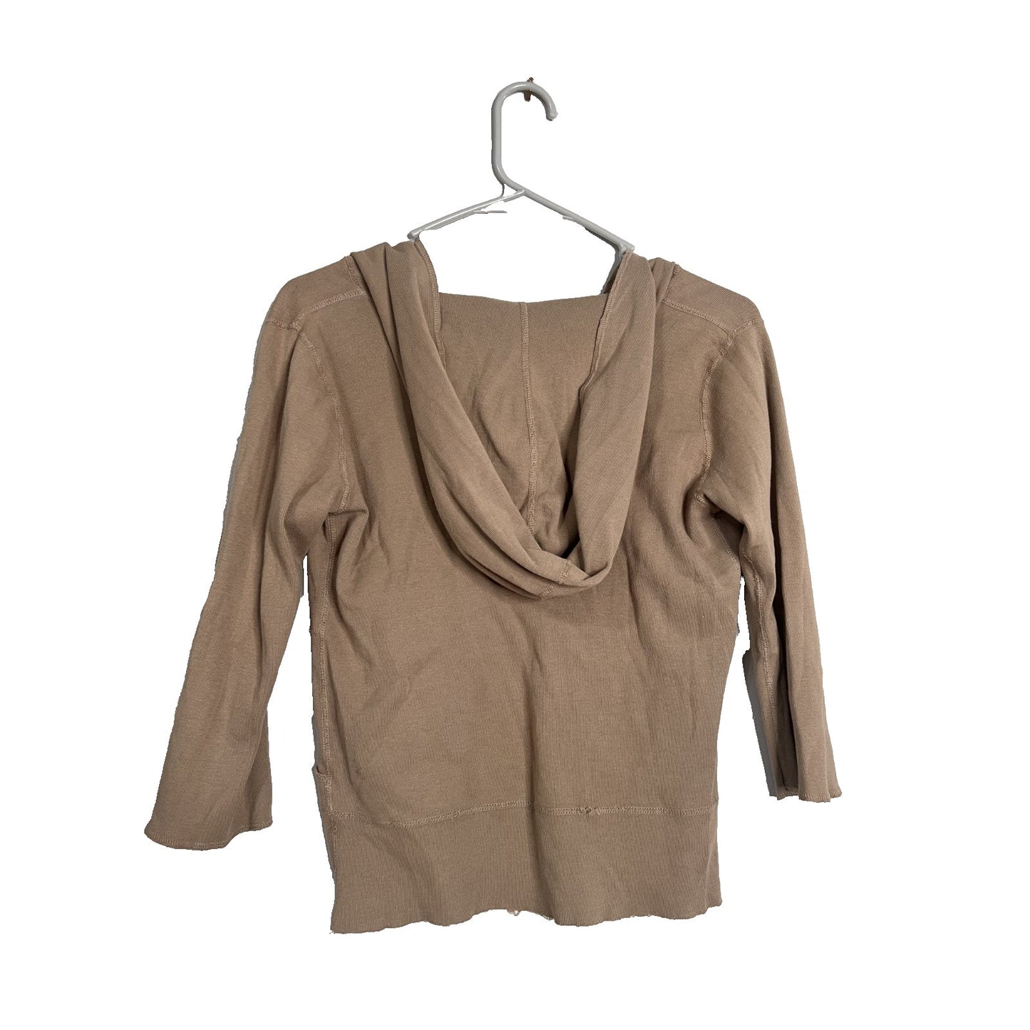 Michael Stars The Original Tee V-Neck Hooded One Size Quarter Sleeve Top