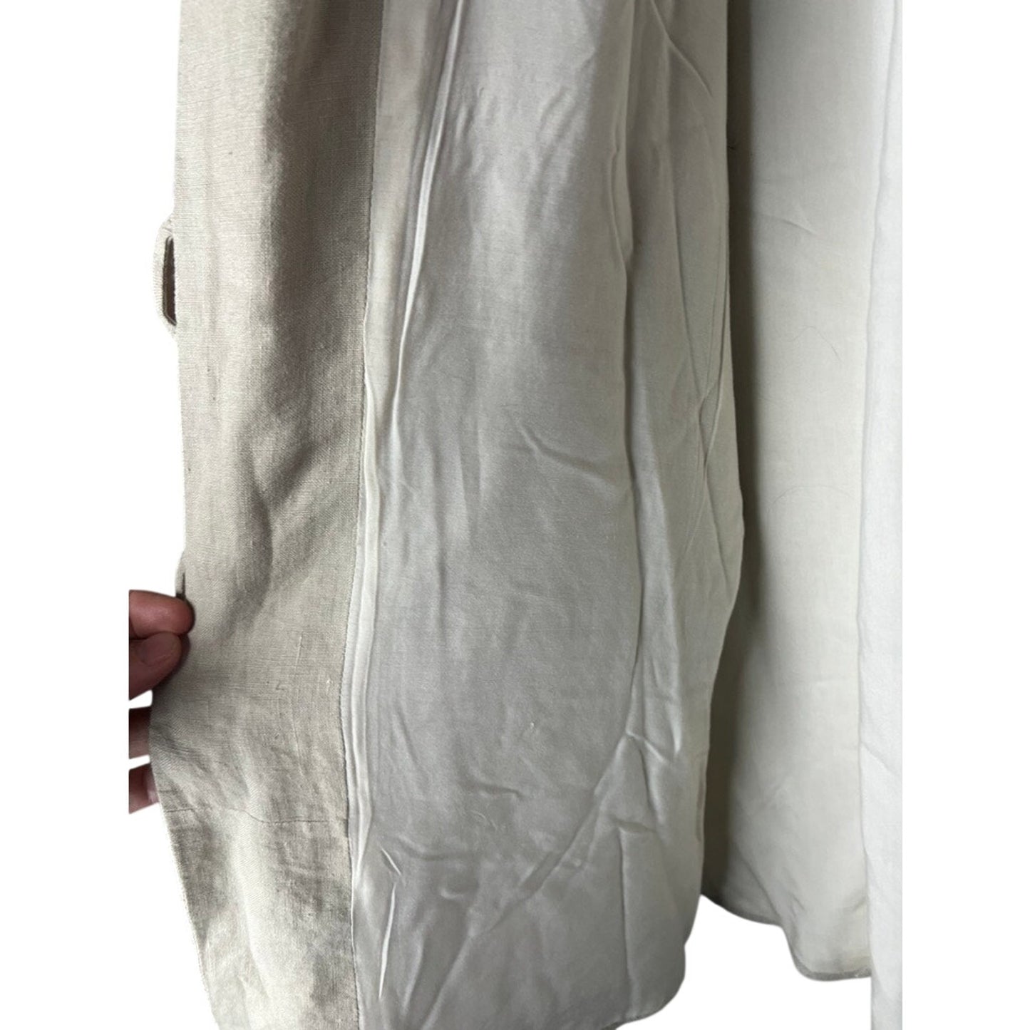Flax Linen Langenlook Swing Coat w/ Vintage Pearl Buttons Oversized