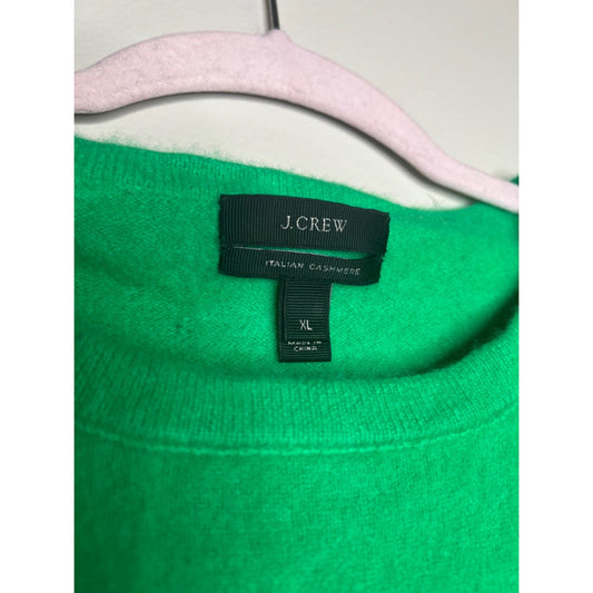 Women's J. Crew 100% Cashmere Sweater XL Fuschia Quiet Luxury Winter Office Soft