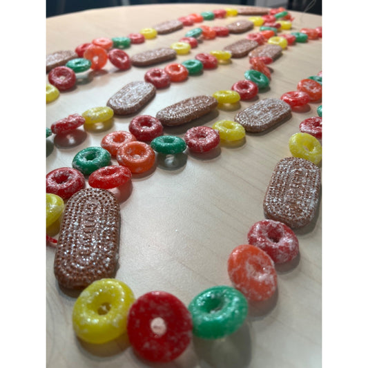 Vintage Blow Mold Plastic Sugared Lifesaver Bakeland Gingerbread Garland