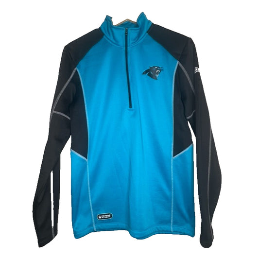 New Era Blue Carolina Panthers Combine Authentic Two-a-Days Half-Zip Jacket