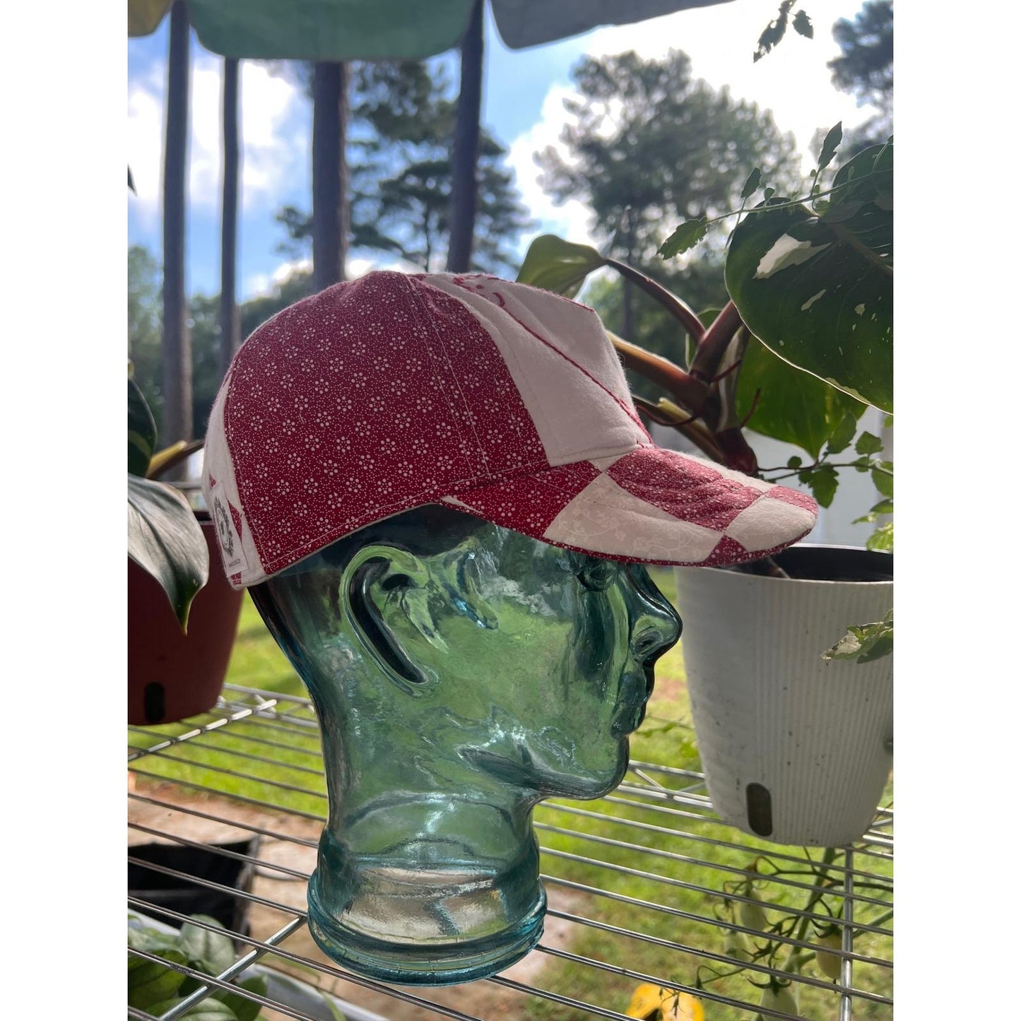 OOAK Vintage Red Rooster A Quilt Snapback Hat