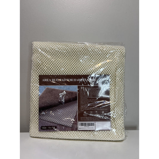 Veken 5X7 Non-Slip Area Rug Pad Gripper - Ivory