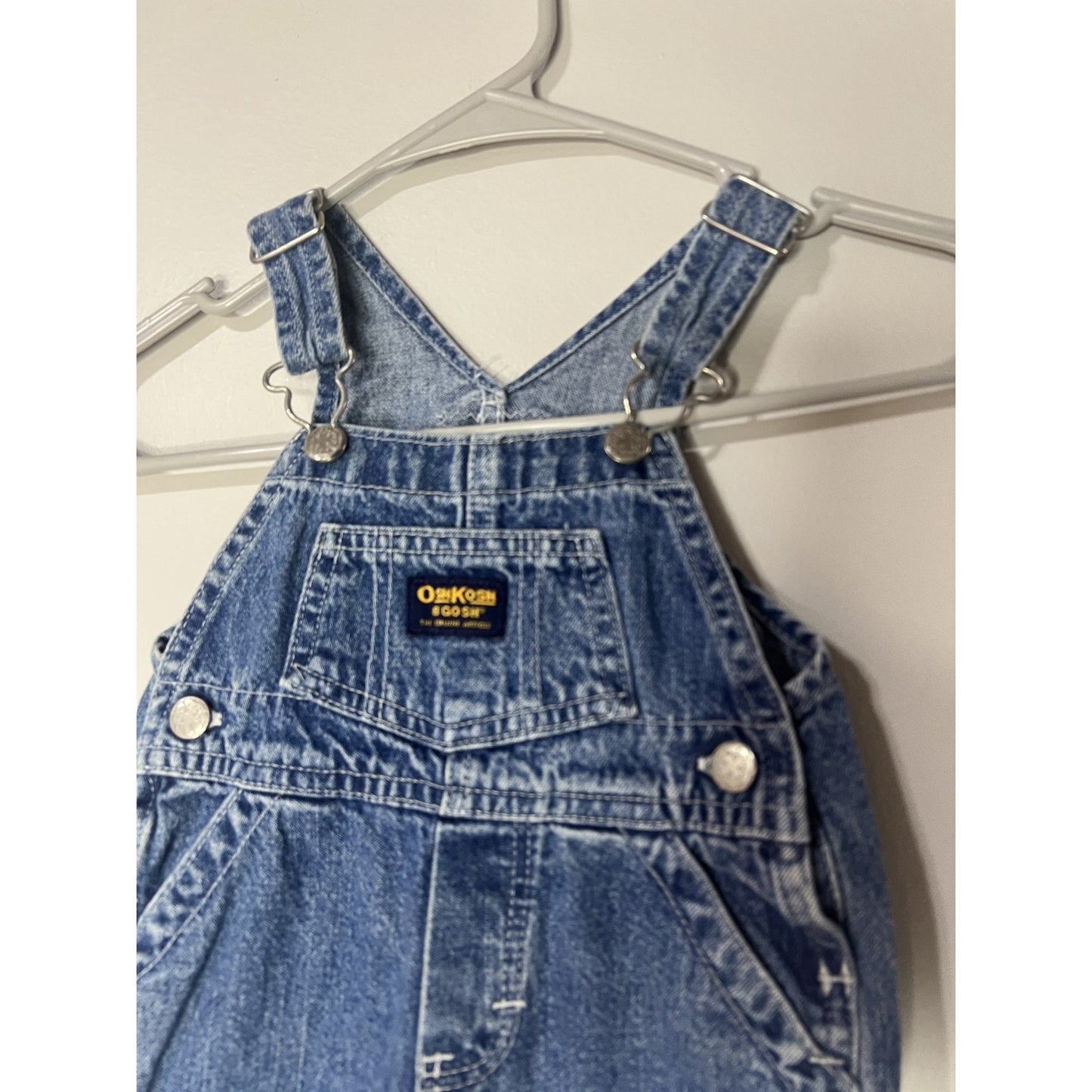 Vintage 80s 90s OshKosh B'gosh Denim Overalls Baby Boy Size 3/6 M USA