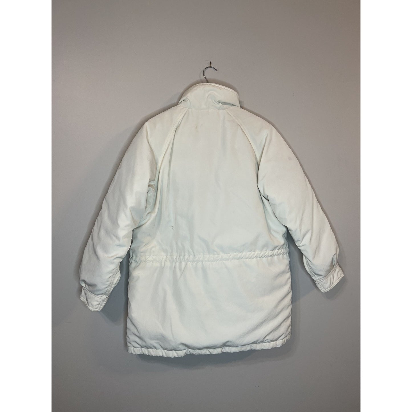 Vintage 80s Eddie Bauer Goose Down Jacket Coat Parka Winter White Large