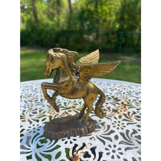 VIntage Brass Pegasus Flying Horse Greek Mythology Statue