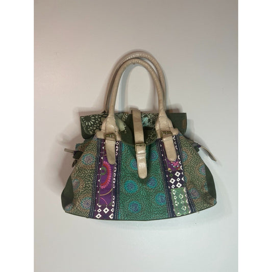 Desigual Artsy Colorful Polkadot Leather Convertible Messenger Bag | Women's OS