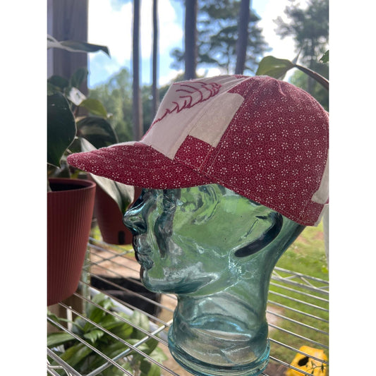 OOAK Vintage Red Rooster A Quilt Snapback Hat