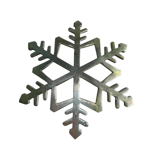 Vintage Metal Snowflake Trivet Holiday Decor Winter Christmas MCM Rustic