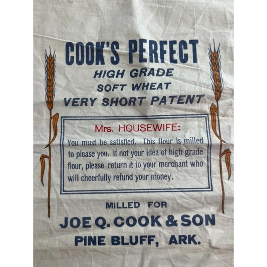 THE BEST Mrs. Housewife Vintage Cook's Perfect Flour Sack Primitive Farmhouse
