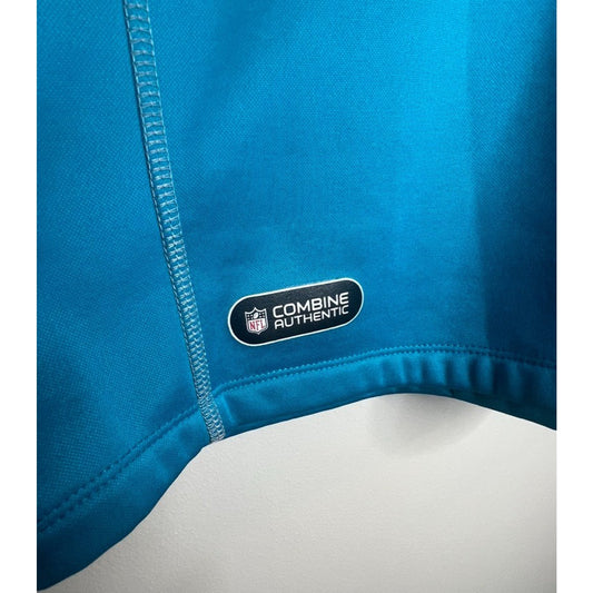 New Era Blue Carolina Panthers Combine Authentic Two-a-Days Half-Zip Jacket