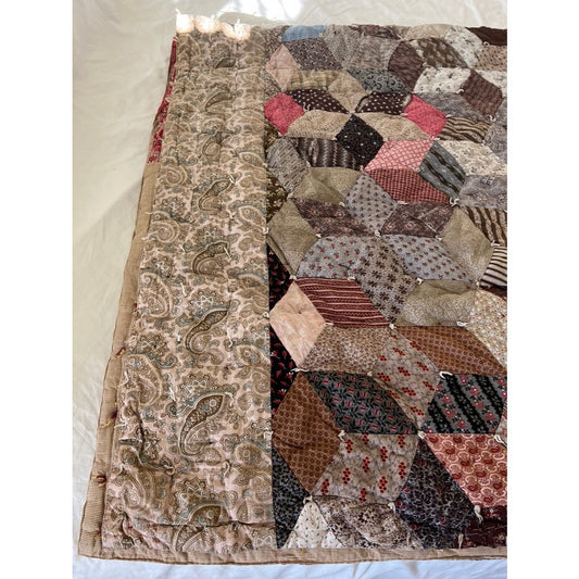 1890 Tumbling Blocks Quilt with Provenance