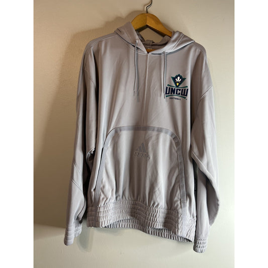 UNCW Seahawks Adidas Cross Up Gray CU365 Softball Hoodie Sweatshirt Medium