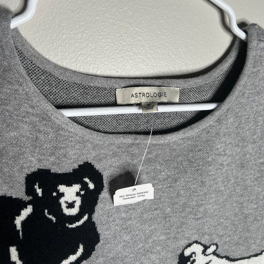 NWT Astrologie Cozy Gray Pullover Sweater Straight Fit Whimsical Sheep Medium