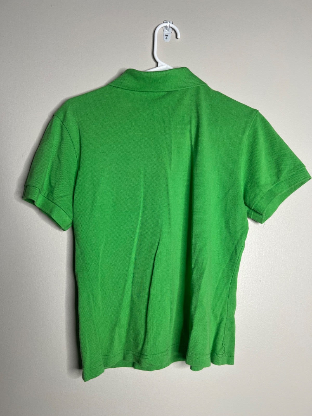 Lacoste Polo Shirt 44 Green Cotton Short Sleeve Classic Fit Croc Logo