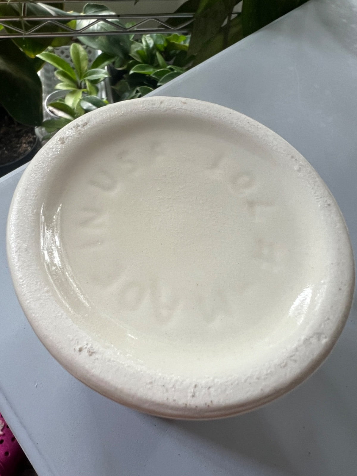 Stein with Blue Clipper Ship and Inside Mug Is Also Blue ~ Made Virginia USA