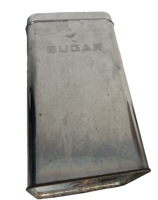 Vintage Lincoln Beautyware Metal Sugar Kitchen Canister 9"