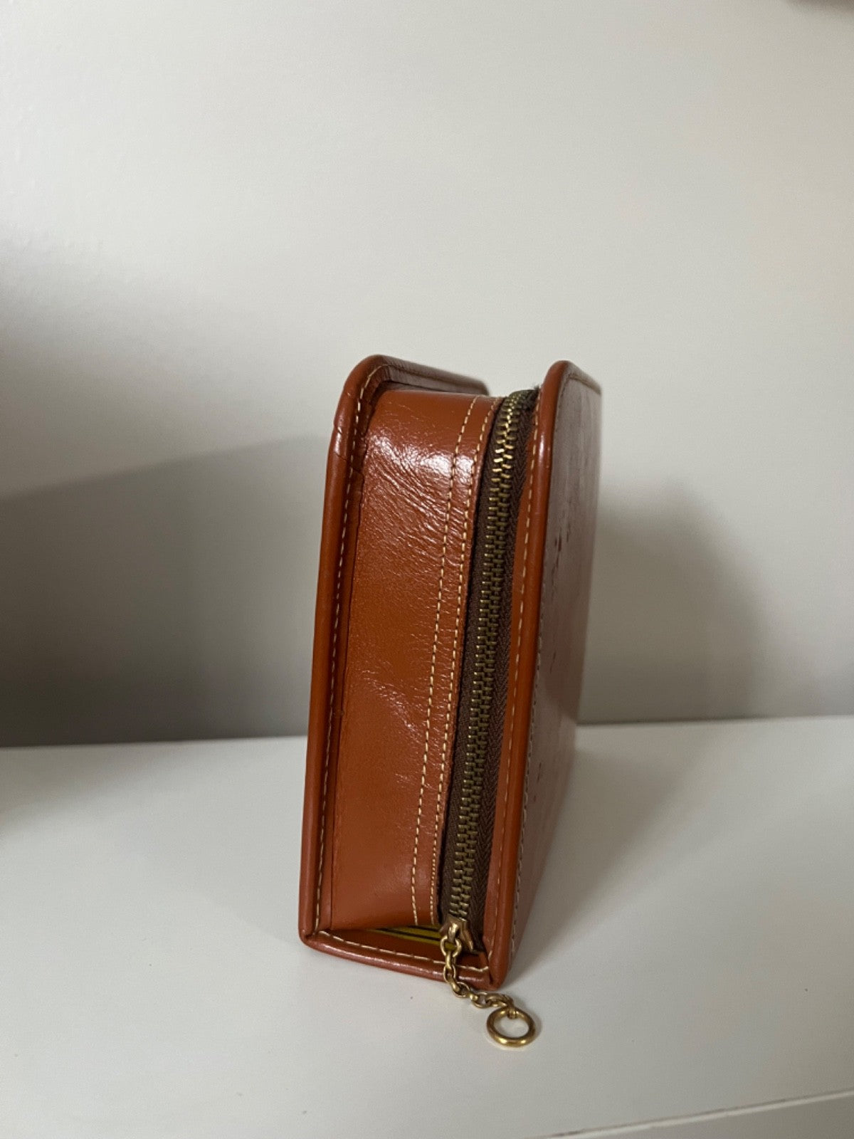 Vintage Progressive Gentleman's Leatherwear Comb Brush Leather Case