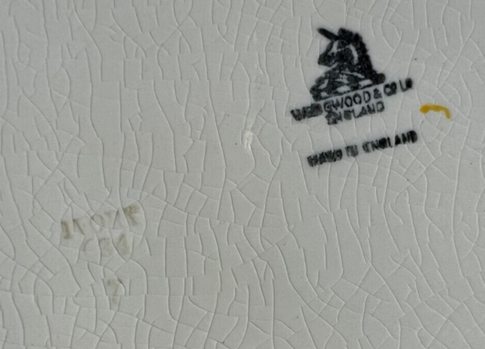 Wedgewood Art Deco Floral Serving Tray Sandwich Cake Tray w/Unicorn stamp MCM