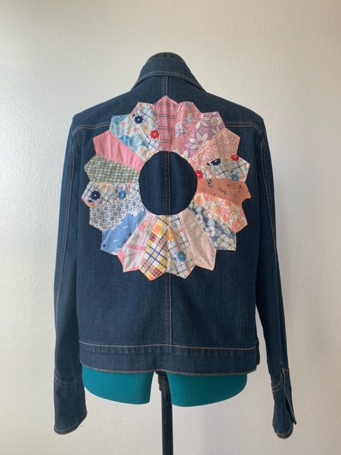 Jeanster Denim Jacket with Vintage Quilt patch Medium – Oh Jenni