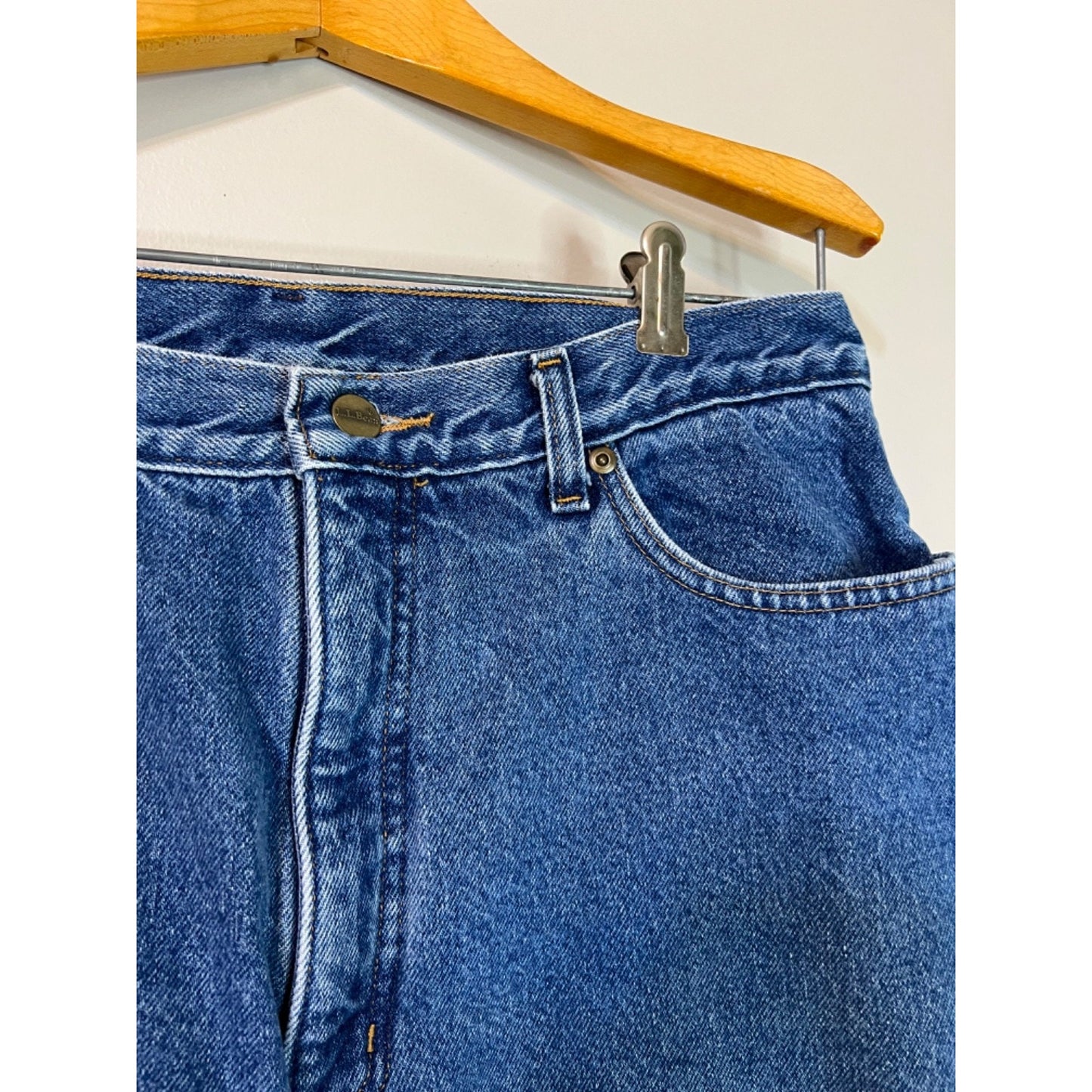 Vintage LL Bean Double L Relaxed Fit Fleece Lined Jeans Womens 16 Tall 90s