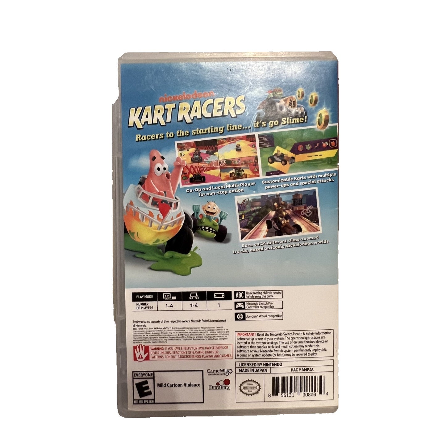 Nickelodeon Kart Racers Nintendo Switch 2018 SpongeBob Cart Racing Game