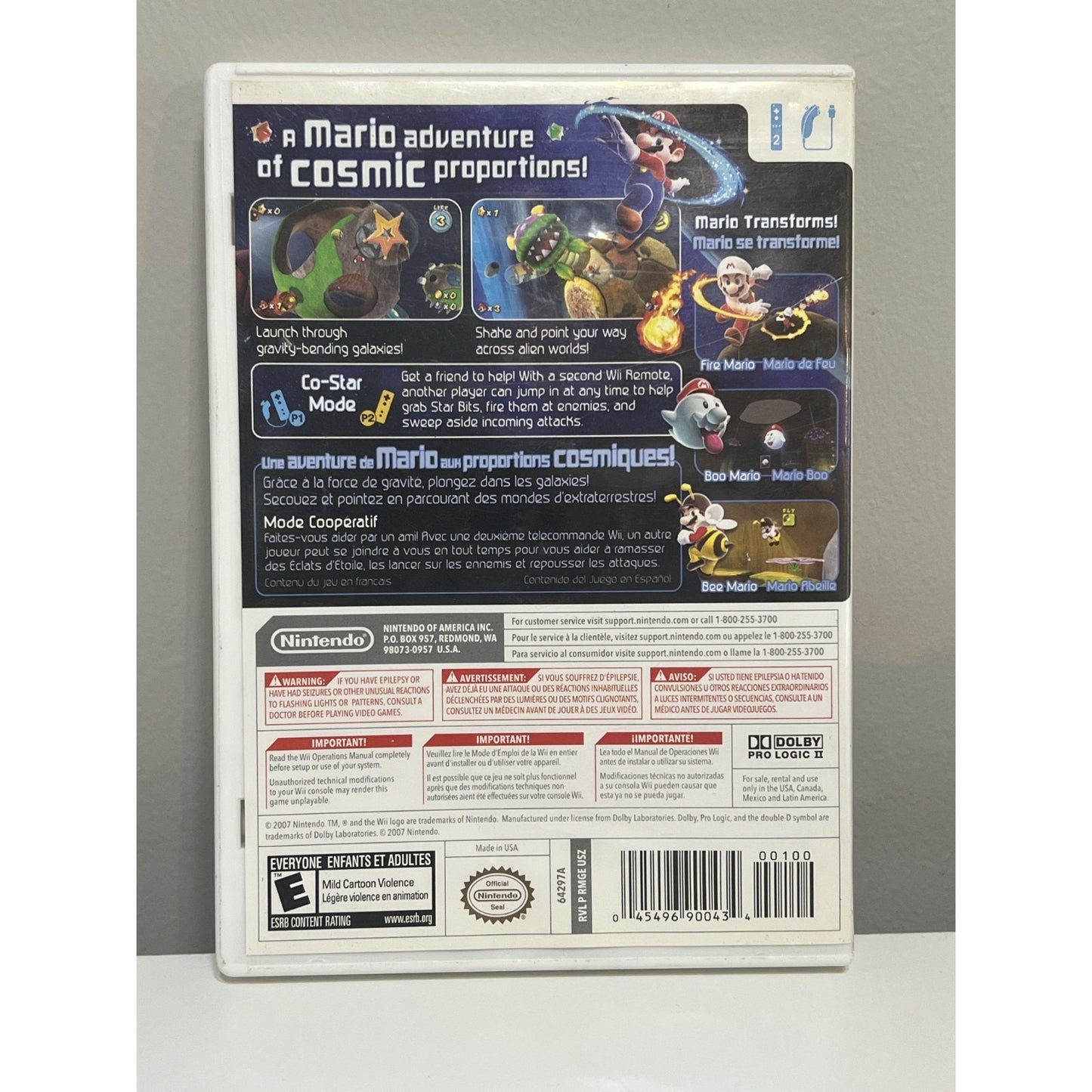 Super Mario Galaxy (Nintendo Wii, 2007) WITH MANUAL. Tested!