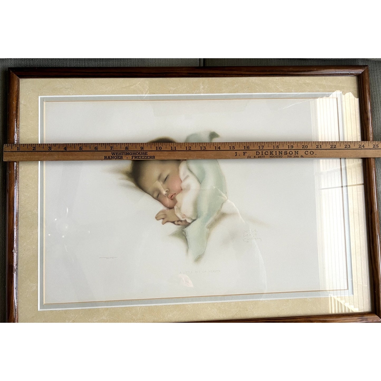 Bessie Pease Gutmann (1876-1960) "A Little Bit of Heaven" 25"x18" Wood Framed