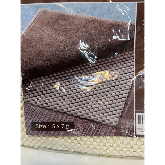 Veken 5X7 Non-Slip Area Rug Pad Gripper - Ivory