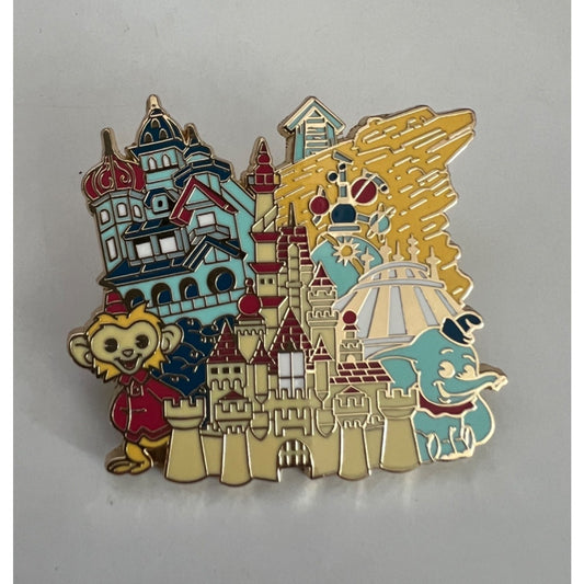 Disney D23 Gold Member Gift 2022 Hong Kong Disneyland Castle Dumbo Pin