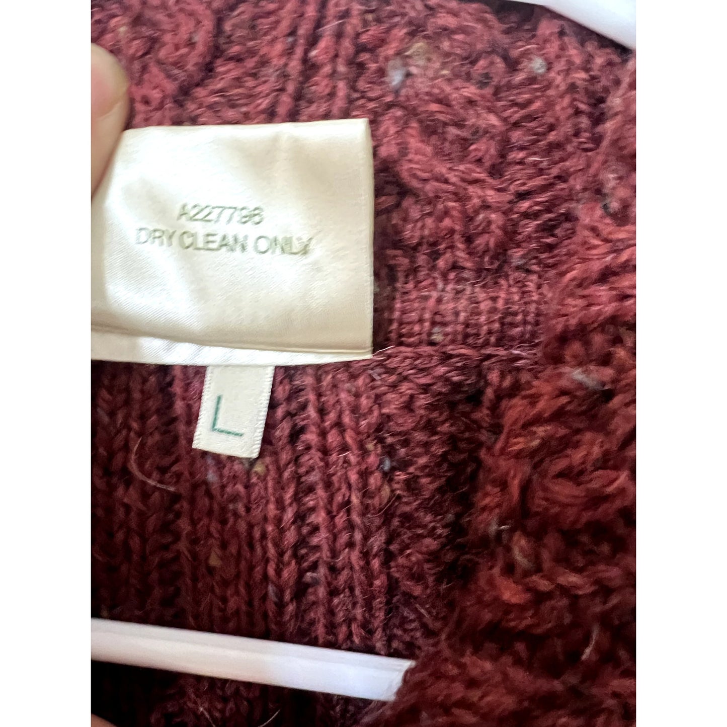 Kilronan Knitwear L Irish Cable Knit Merino Wool Cardigan Sweater Long Duster