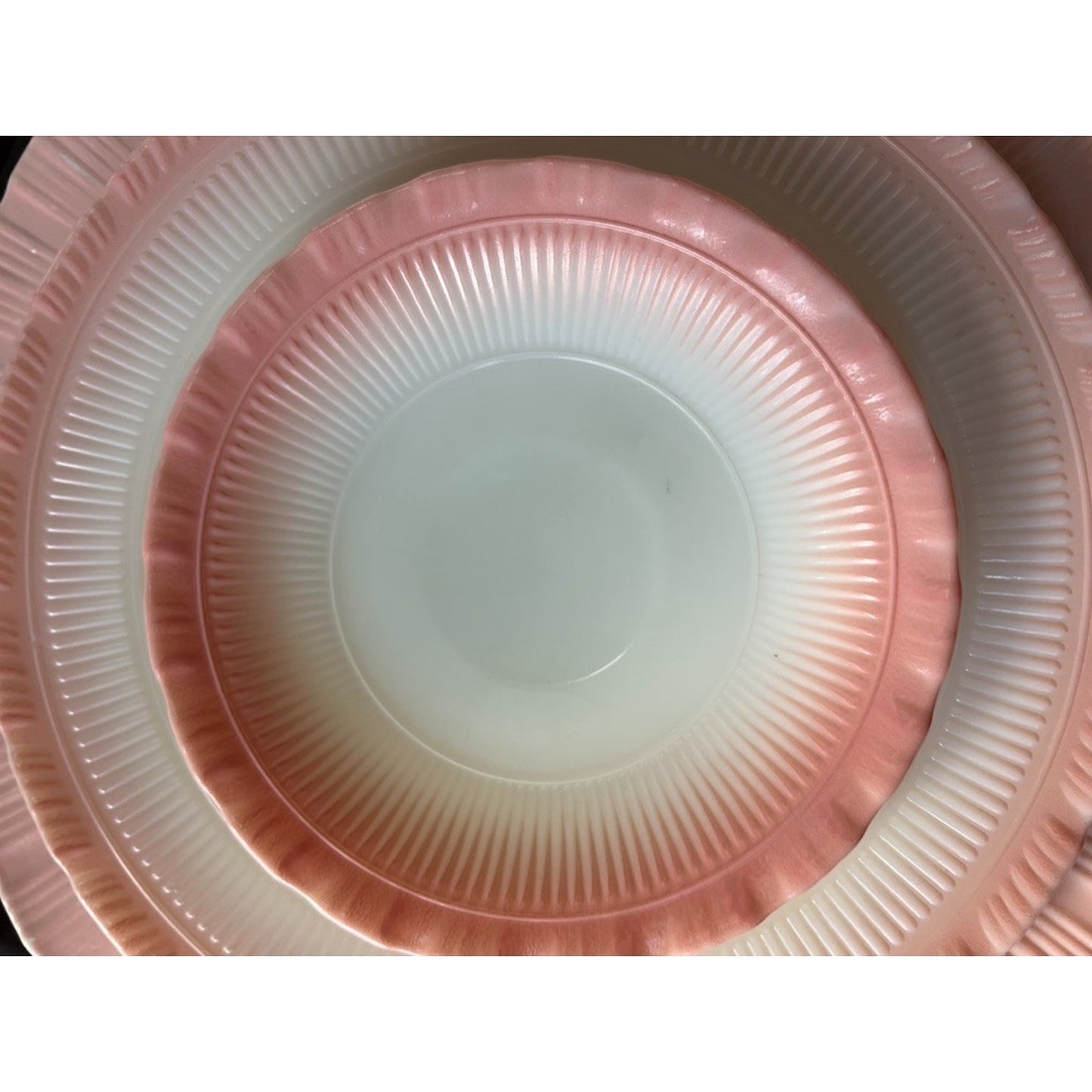 Macbeth Evans Cremax Bordette Vintage Pink Place settings RARE