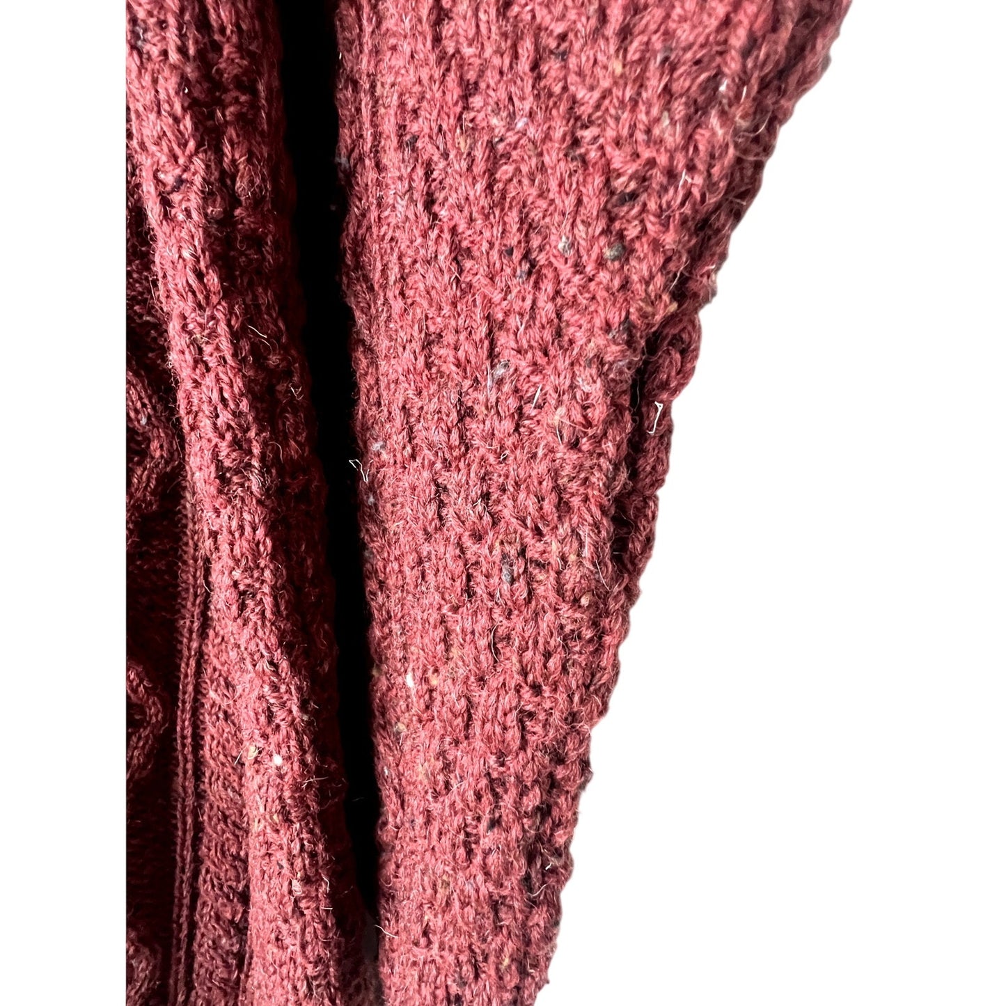 Kilronan Knitwear L Irish Cable Knit Merino Wool Cardigan Sweater Long Duster