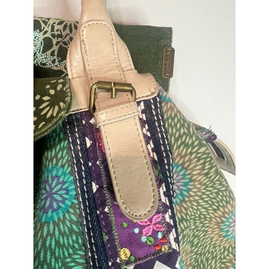 Desigual Artsy Colorful Polkadot Leather Convertible Messenger Bag | Women's OS