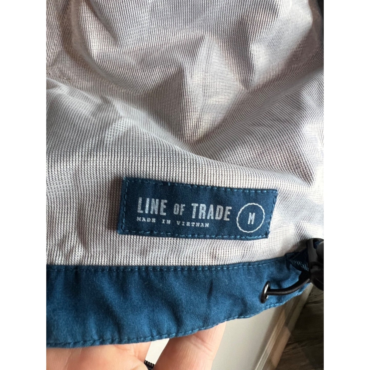 Line of Trade The Portland Rain Jacket Blue Hooded Mens Sz M EUC