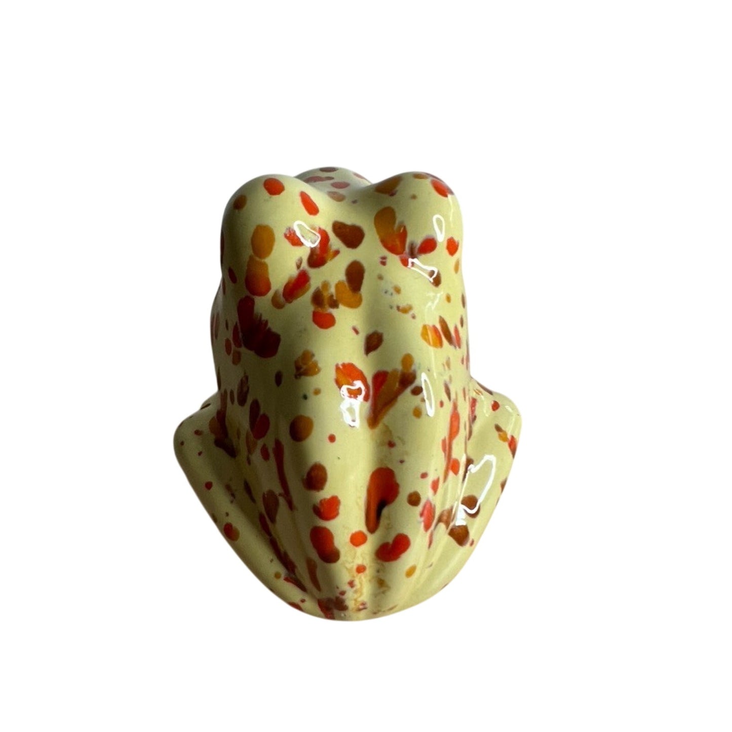 Vintage Lund's Lites Speckled Ceramic Frog Soap Dish Sponge Holder Kitchen