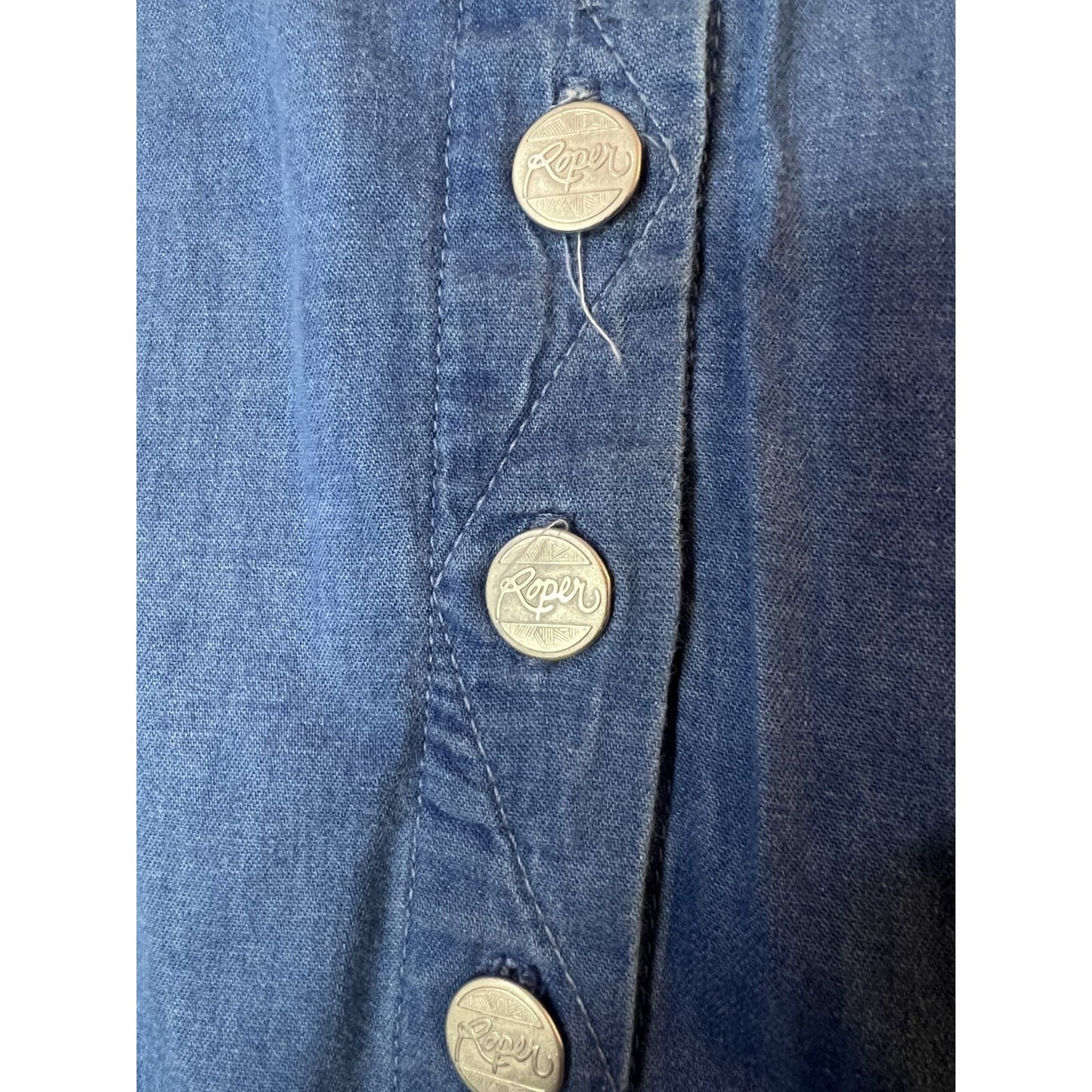 Vintage Roper Button Down Womens 80s/90s Western Denim Maxi Skirt Size 30x34