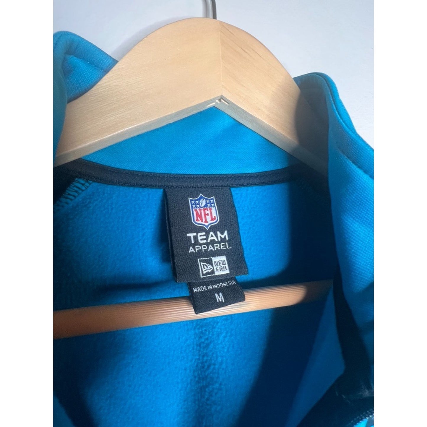 New Era Blue Carolina Panthers Combine Authentic Two-a-Days Half-Zip Jacket