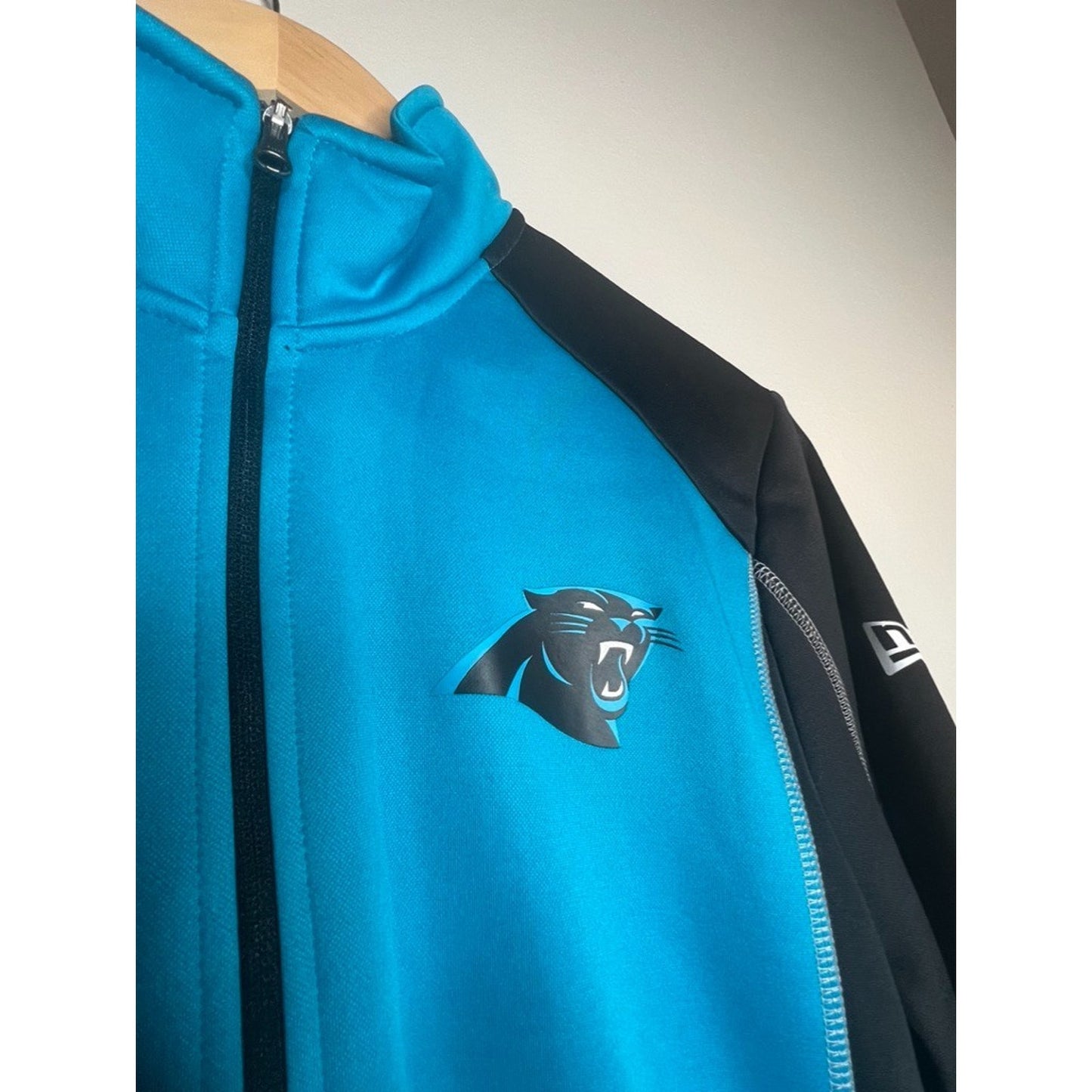 New Era Blue Carolina Panthers Combine Authentic Two-a-Days Half-Zip Jacket