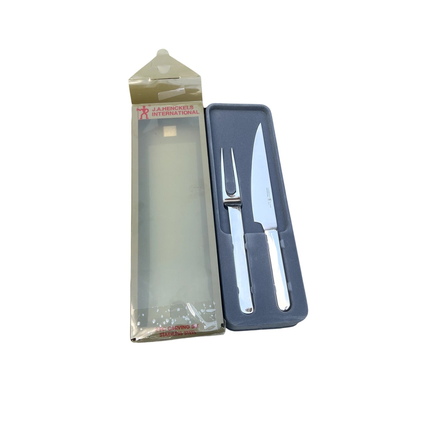 NEW Vintage JA Henckels International 2pc Carving Set in Box 31409 Stainless Steel